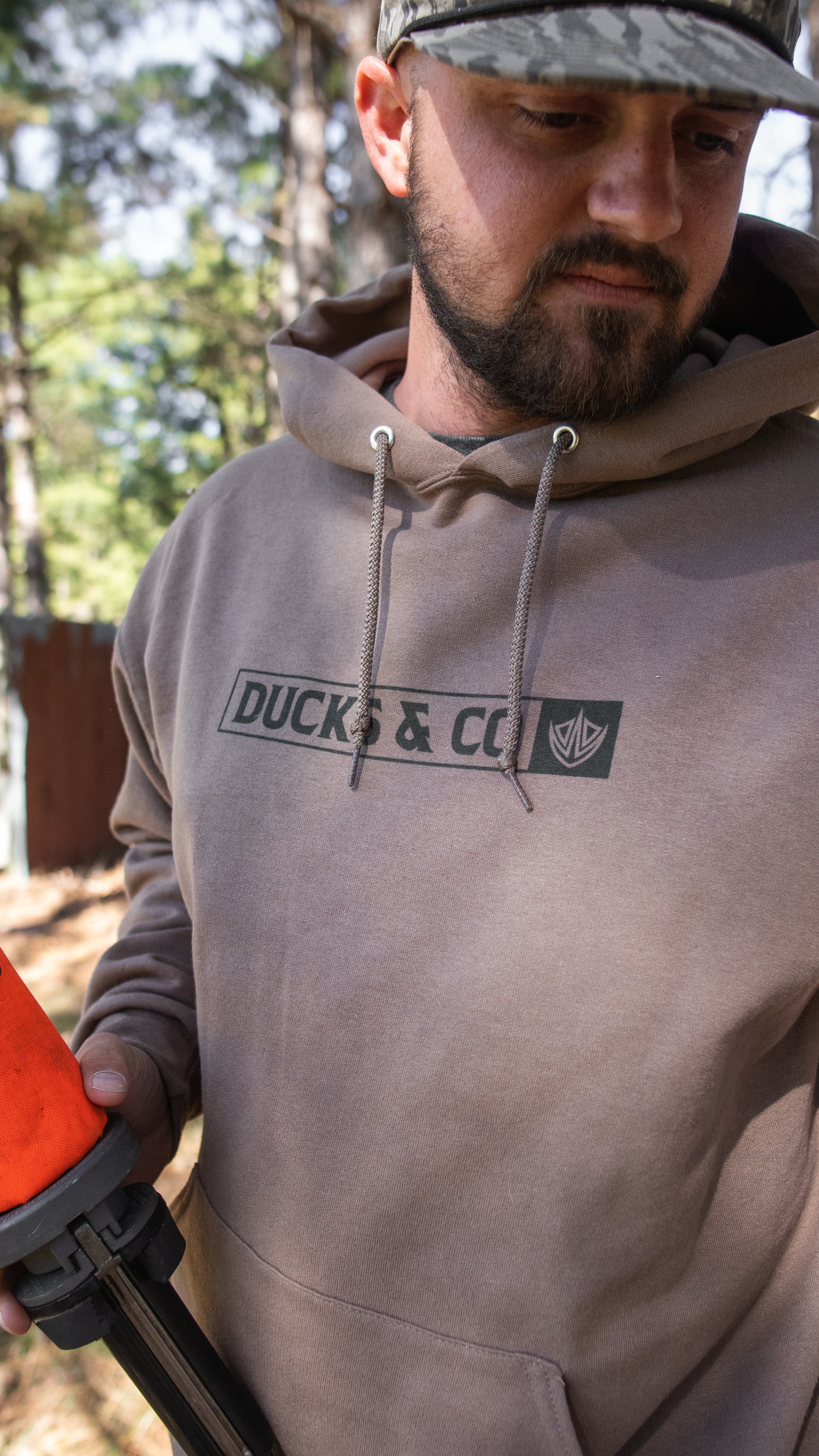 Box Logo Brown Hoodie