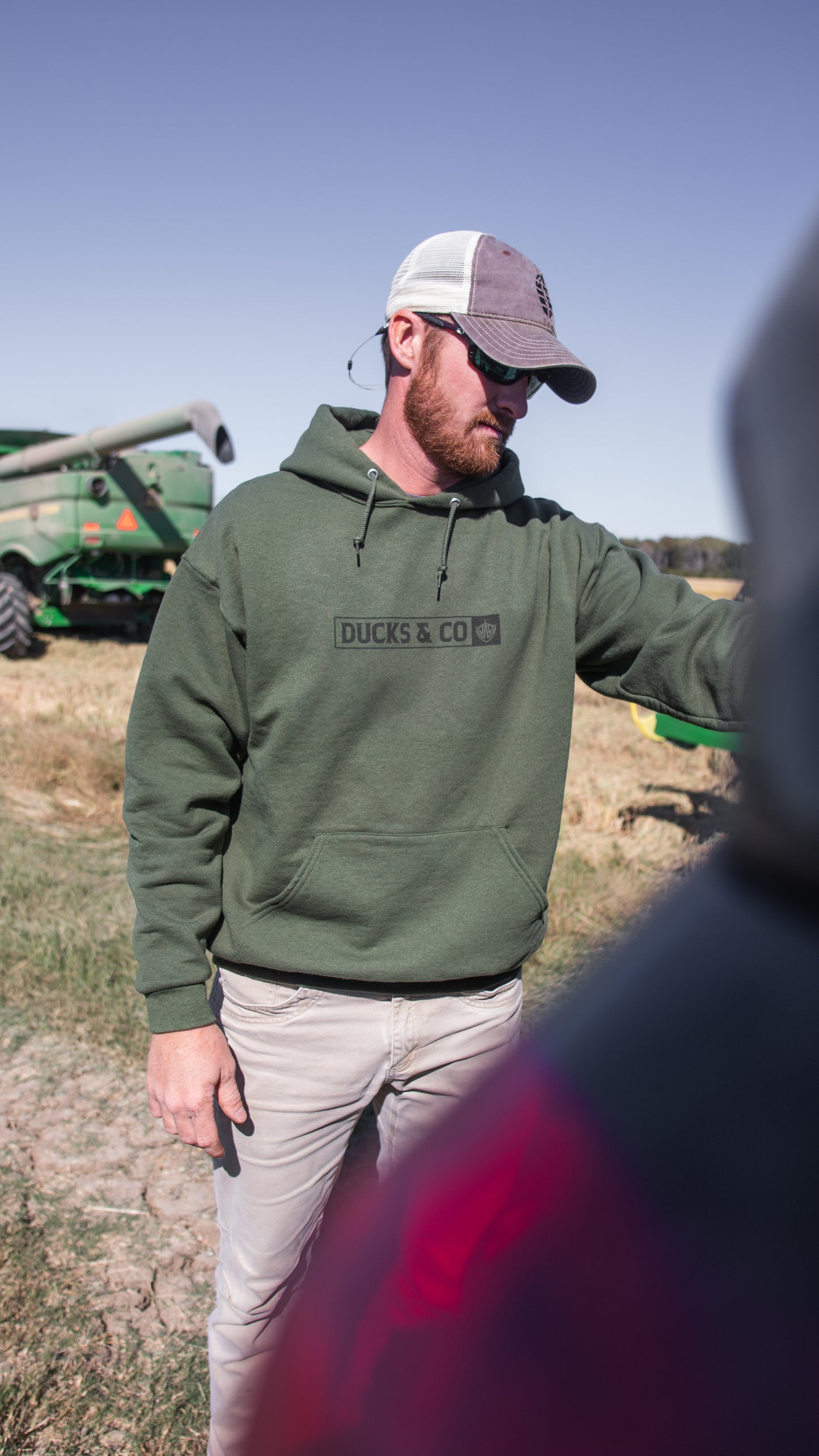 Box Logo Green Hoodie