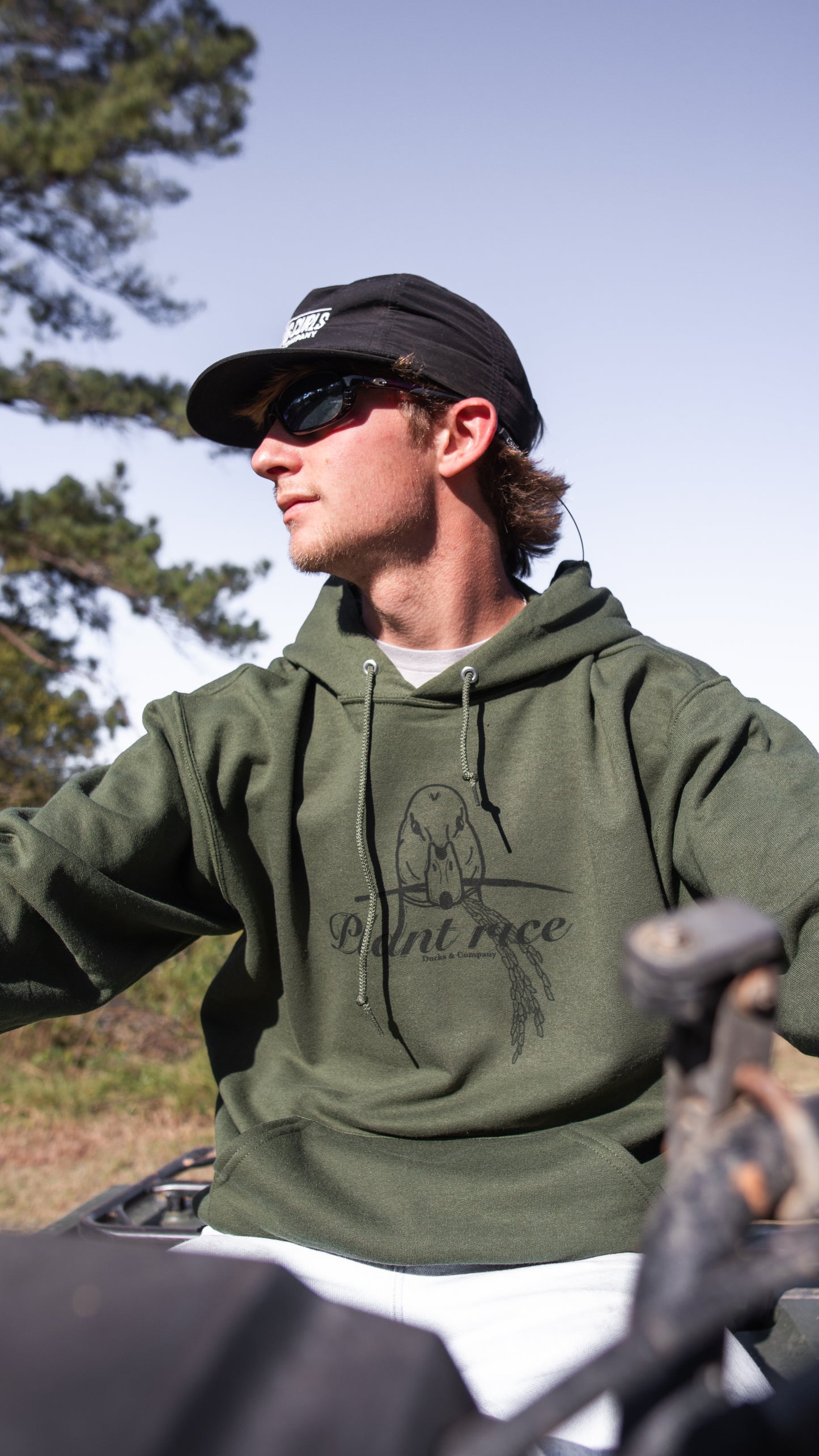 Plant Rice Green Hoodie