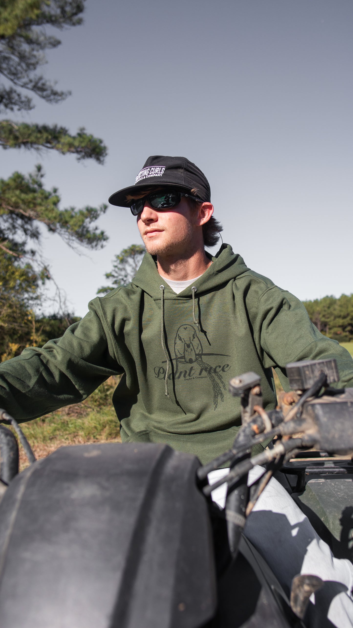 Plant Rice Green Hoodie